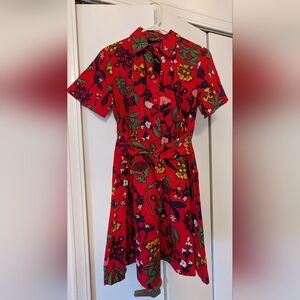 Kate Spade Floral Multicolored Short Sleeve Dress Size XS NWT!